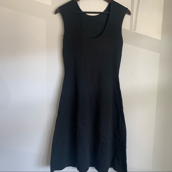 Reiss Black Patchwork Sleeveless Dress 6 - Picture 4 of 4